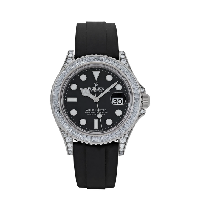 Mostrador Yacht-Master com bisel cravejado de diamantes, 42 mm