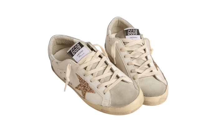 Estrela Branca Cinza Dourada Glitter