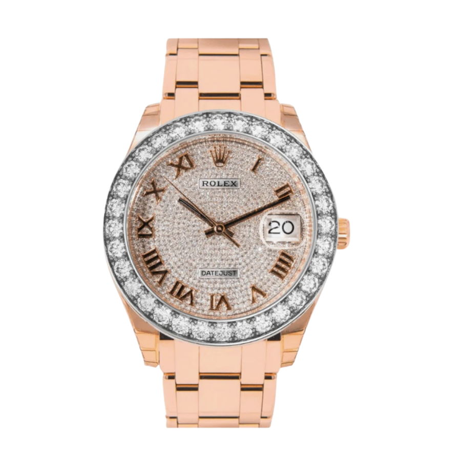 Date just pearlmaster cravejado de diamantes 39mm