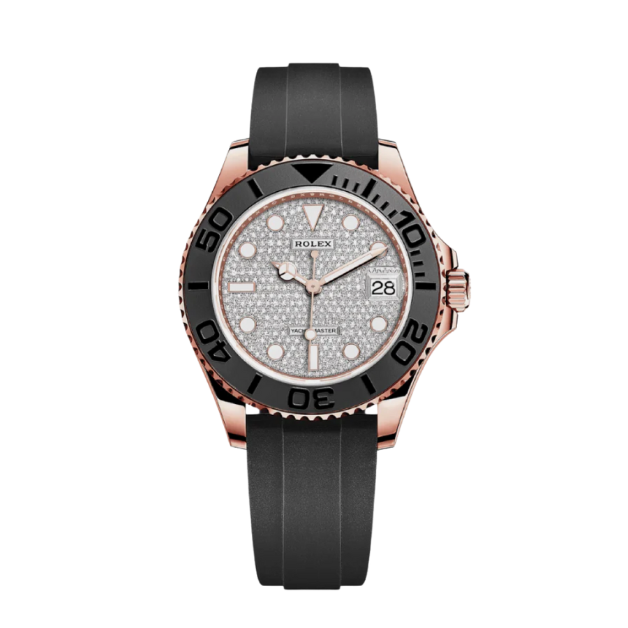 Yacht-master rose gold pave diamond dial 37mm