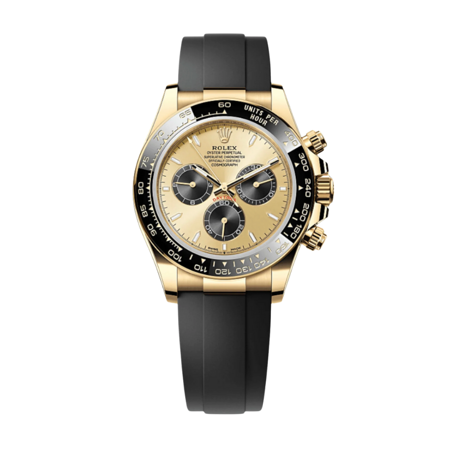 Daytona com mostrador preto champanhe, 40 mm
