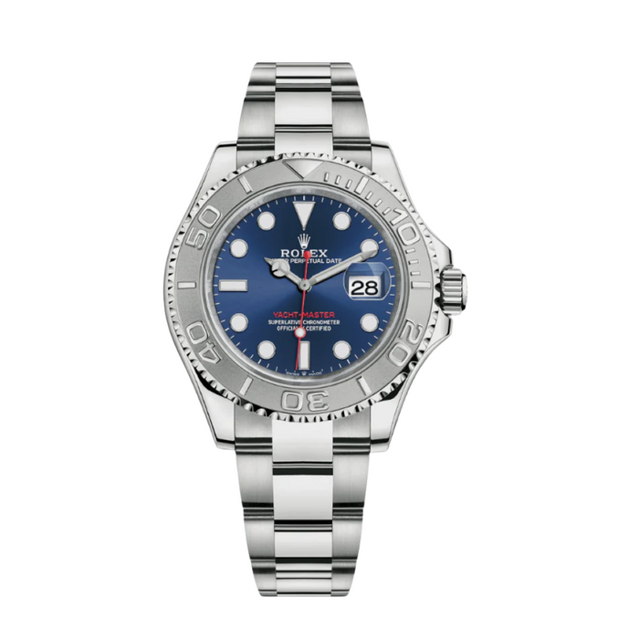 Yacht-master platina com mostrador azul 40mm