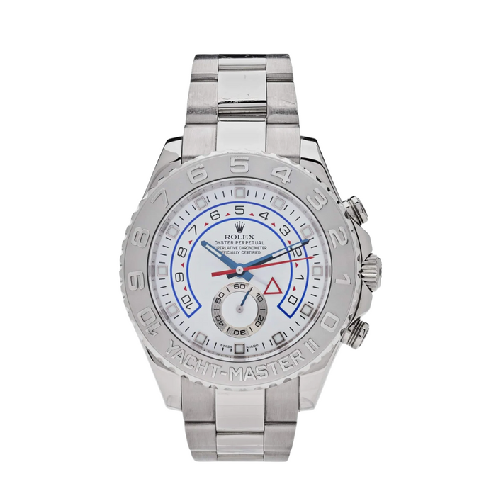 Yacht-master em ouro branco e platina com mostrador branco, 44 ​​mm