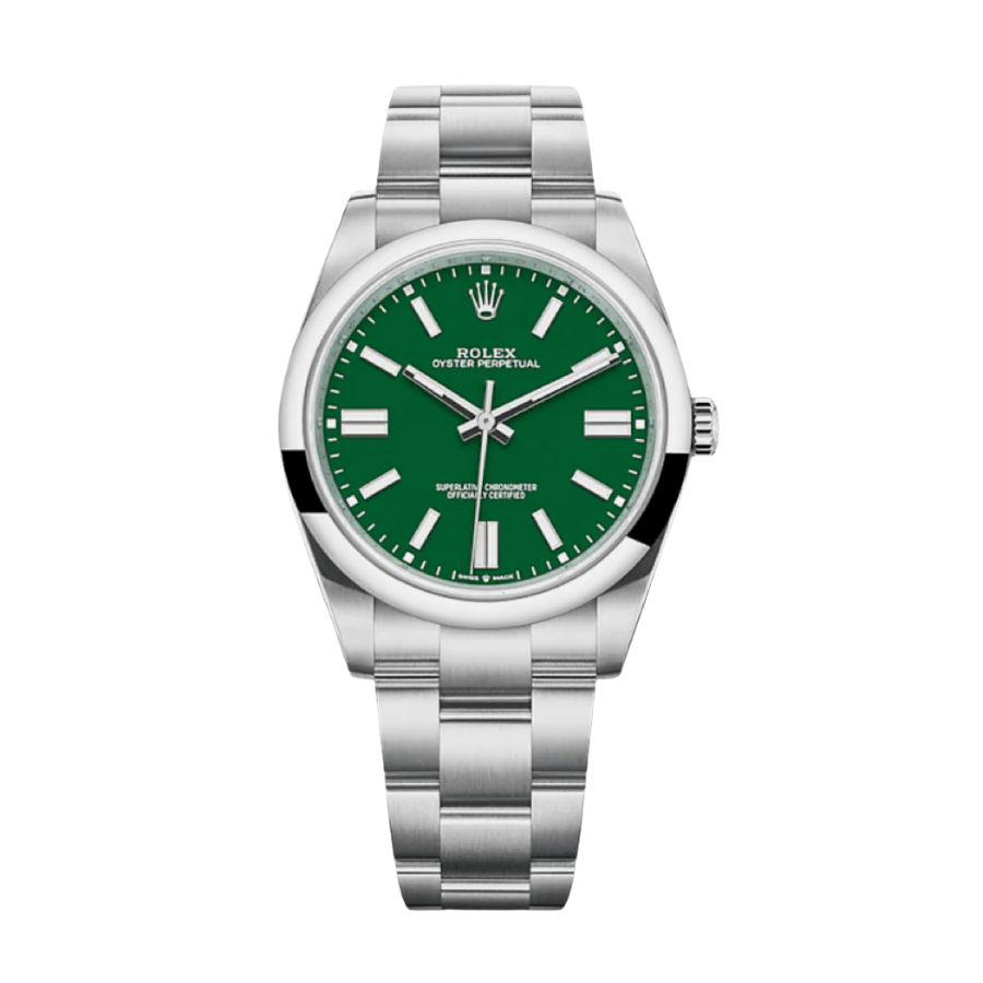 Oyster Perpetual com mostrador verde, 41 mm