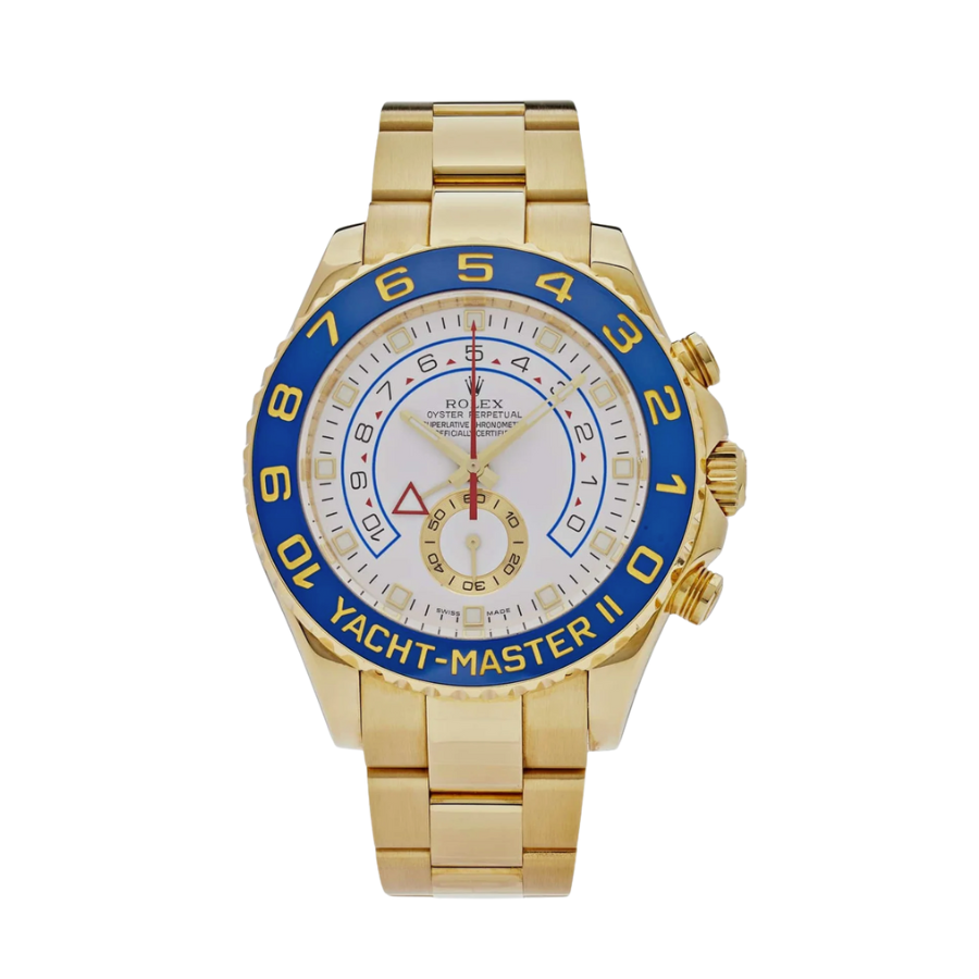 Yacht-master em ouro amarelo com mostrador branco, 44 ​​mm
