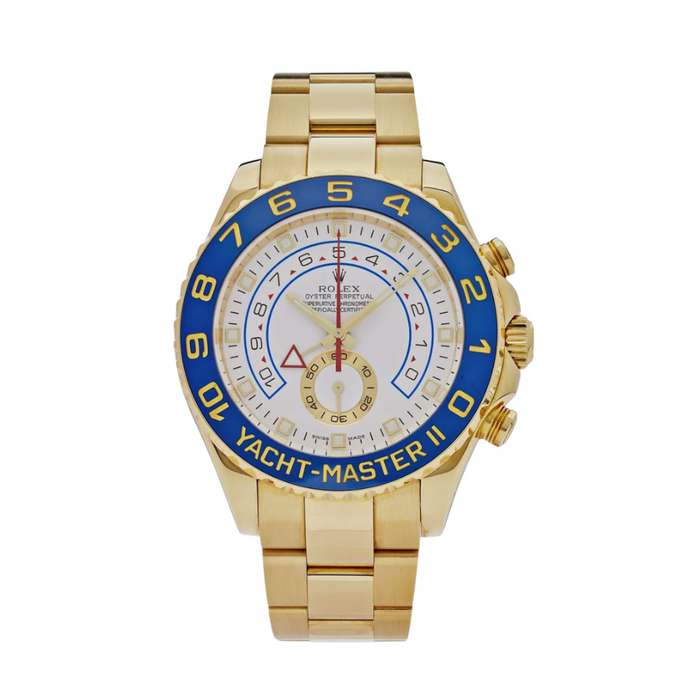 Yacht-master em ouro amarelo com mostrador branco, 44 ​​mm