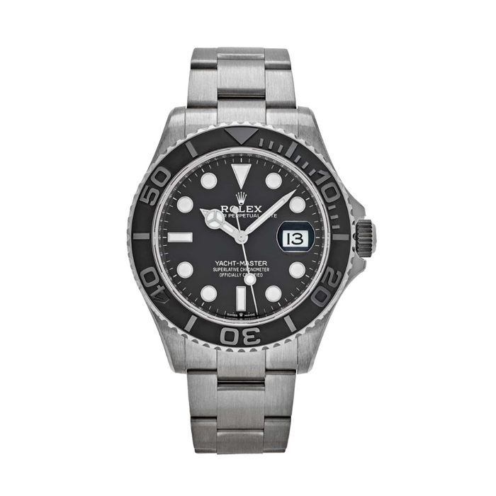 Yacht-master titânio com mostrador preto 42mm