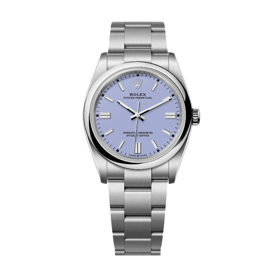 Oyster Perpetual com mostrador lavanda 41mm