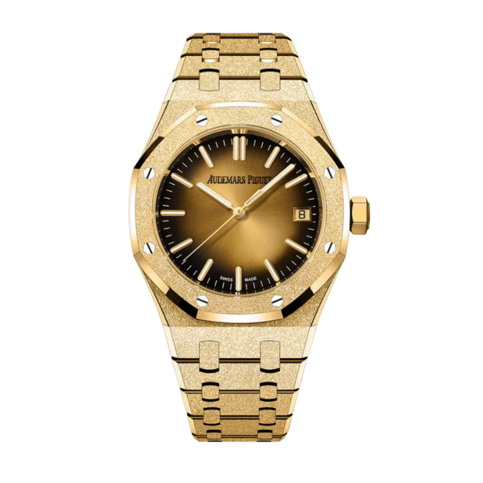 Royal Oak Gold com mostrador amarelo fumado