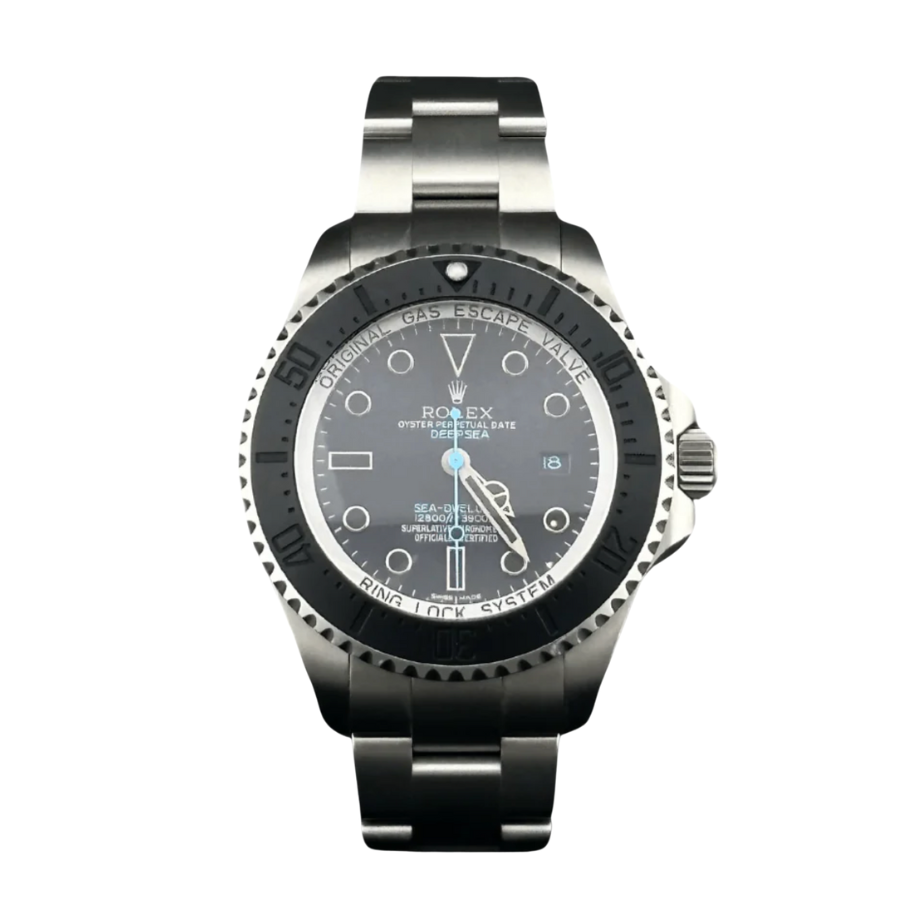 Relógio Deepsea Sea-Dweller com mostrador preto, 44 ​​​​mm
