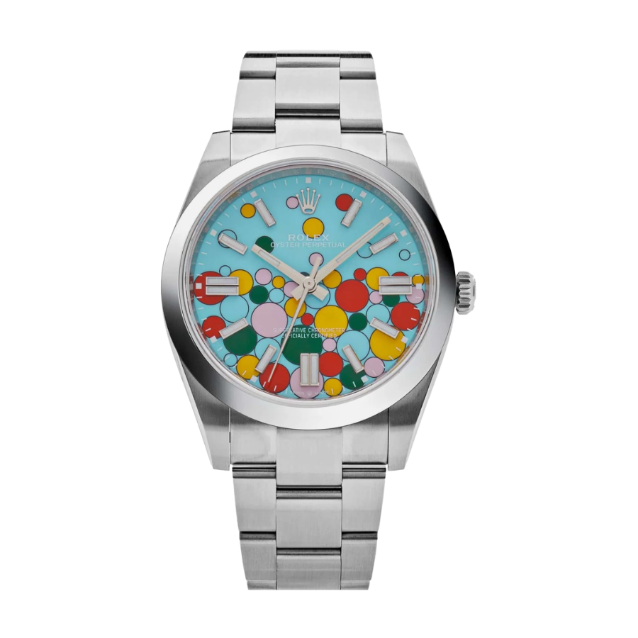 Mostrador de 41 mm com motivo comemorativo da Ostra
