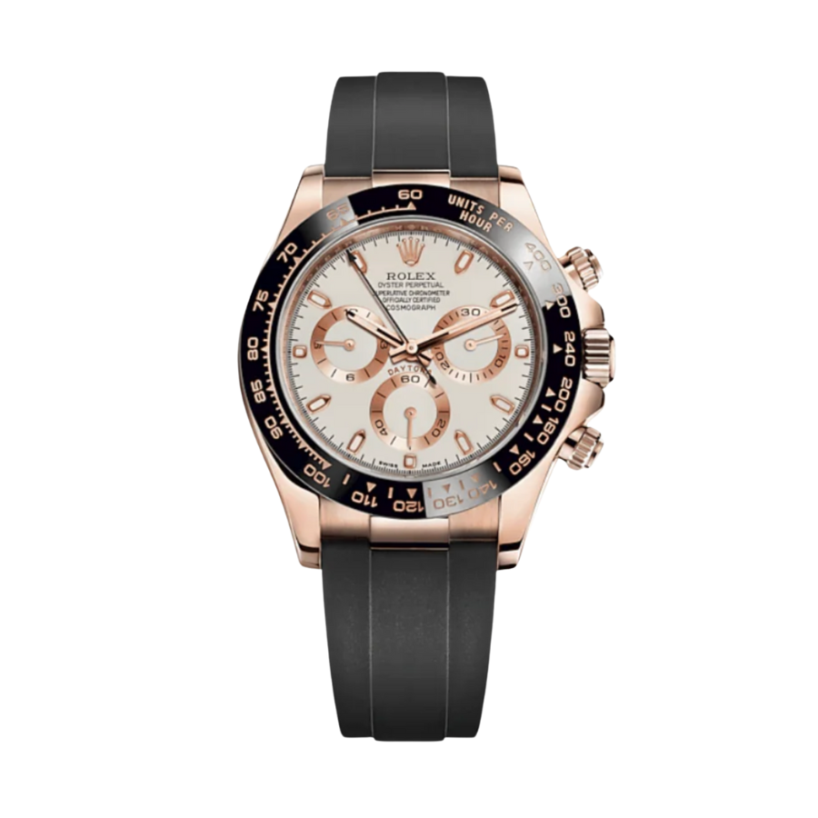 Daytona em ouro rosa com mostrador marfim, 40 mm