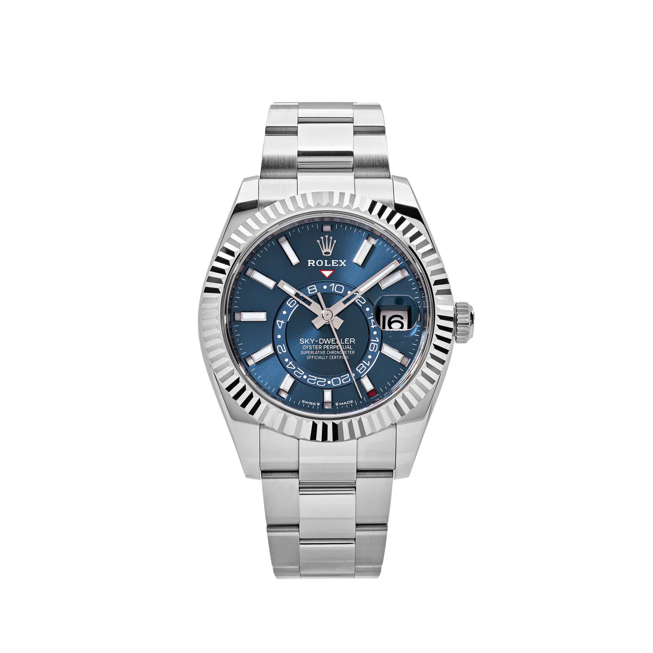 Sky-dweller com mostrador azul Oyster 42mm