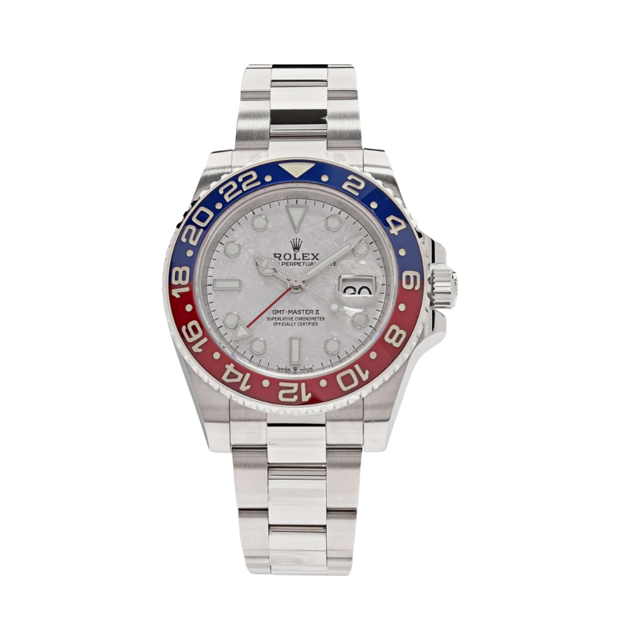 GMT-Master II com mostrador de meteorito em ouro branco, 40 mm
