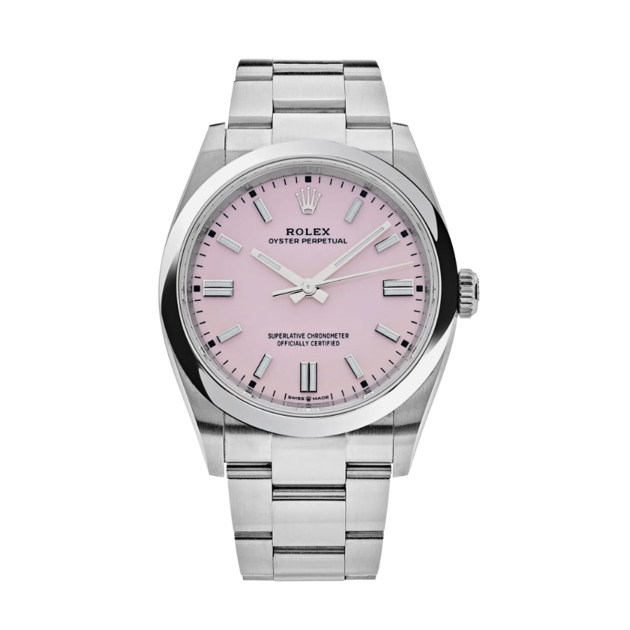 Oyster Perpetual com mostrador rosa-pastilha elástica, 36 mm