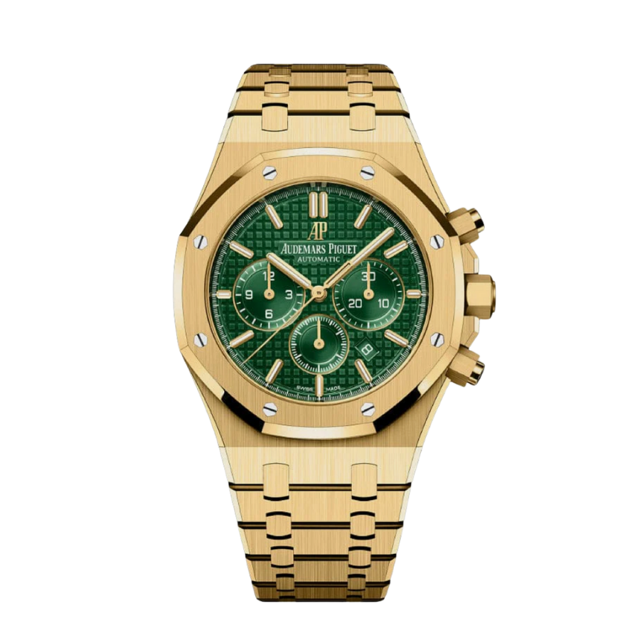 Royal Oak amarelo dourado com mostrador verde