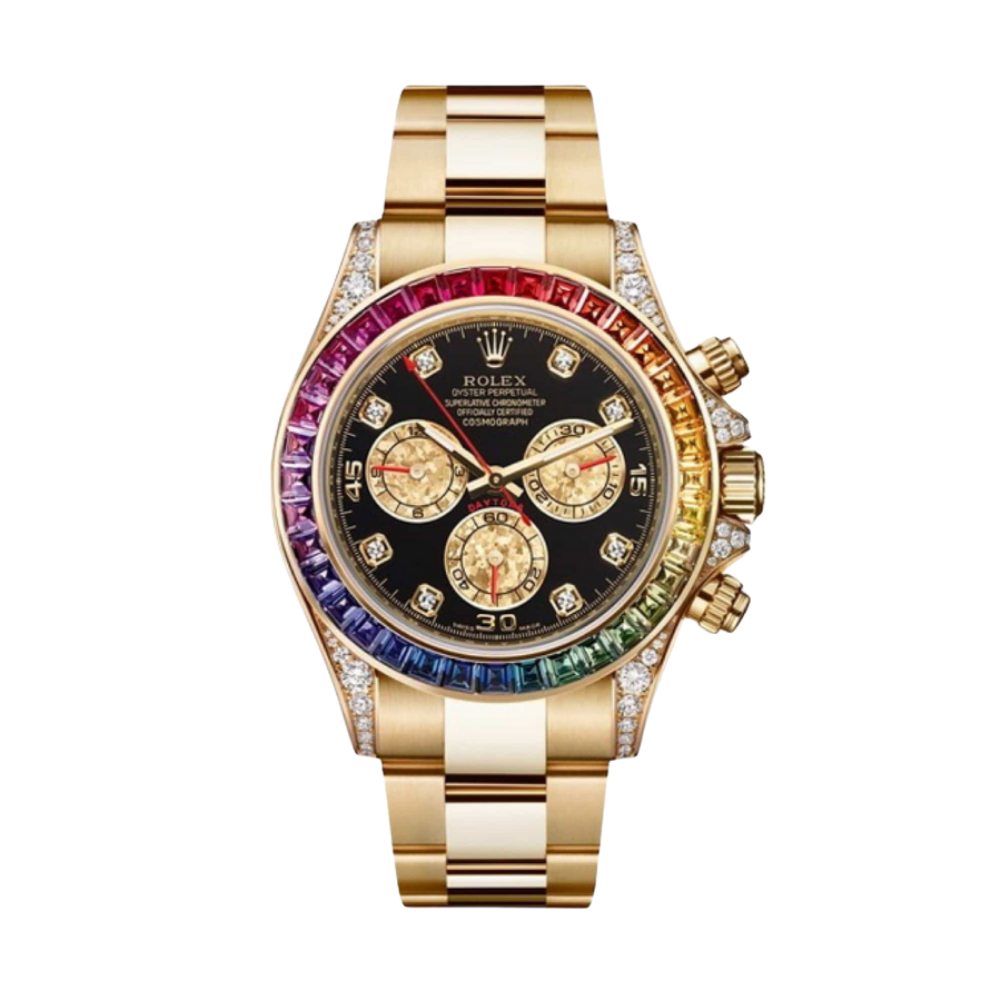 Daytona com mostrador preto e bisel em safira, 40 mm