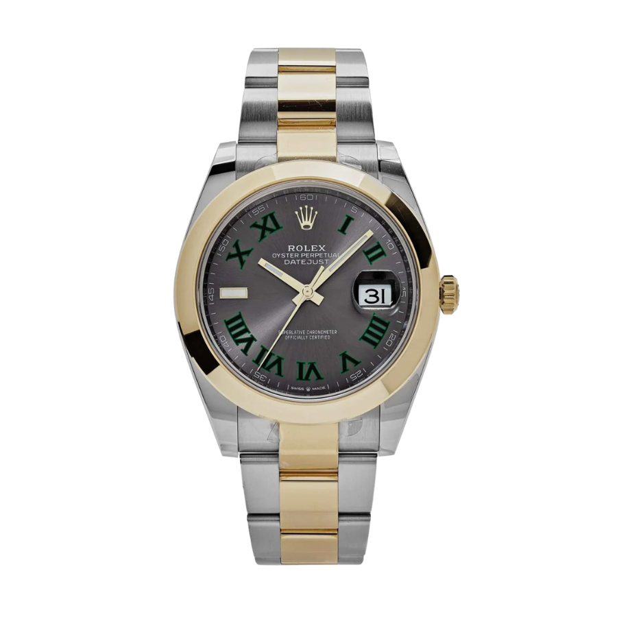 Datejust Wimbledon em ouro amarelo com mostrador State, 41 mm