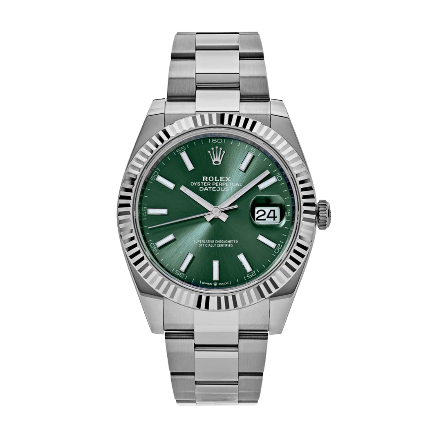 Datejust com mostrador verde menta de 41 mm