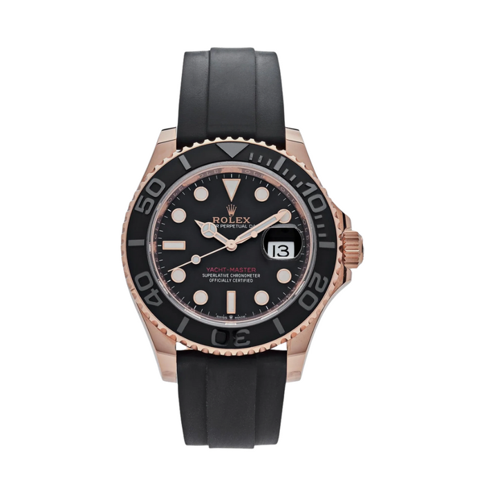 Yacht-master ouro rosa com mostrador preto 40mm
