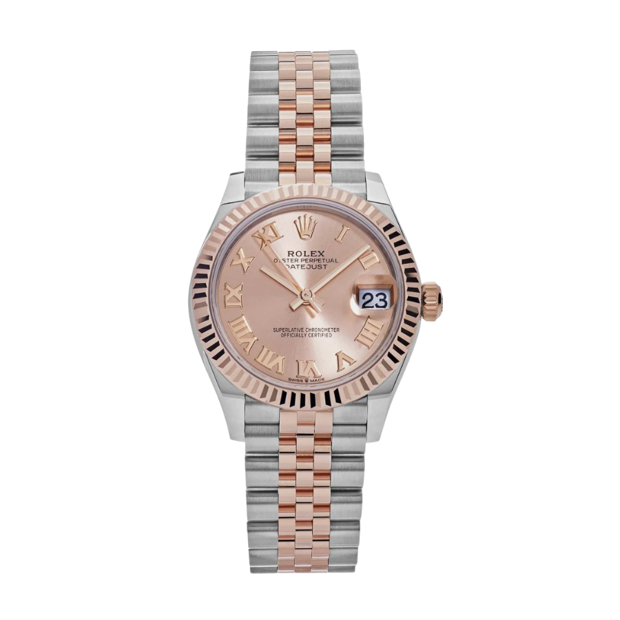 Relógio Date Just para mulher com mostrador rosa romano, 31 mm.