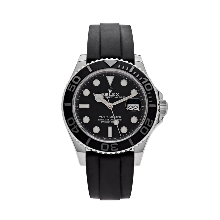 Yacht-master em ouro branco com mostrador preto, 42 mm