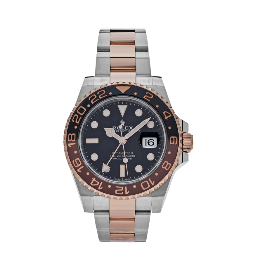 GMT-Master II ouro rosa com mostrador azul 40mm