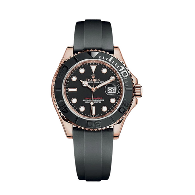 Yacht-master rose gold black dial 37mm
