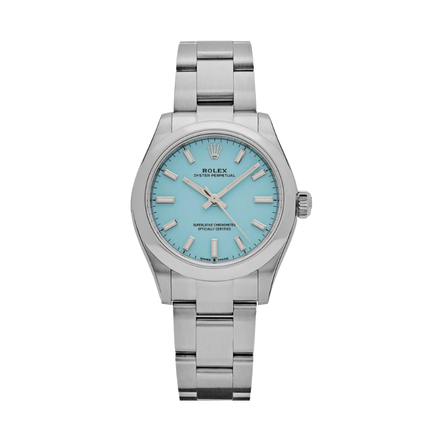 Oyster Perpetual com mostrador turquesa de 31 mm
