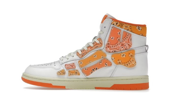 Bandana branca e laranja