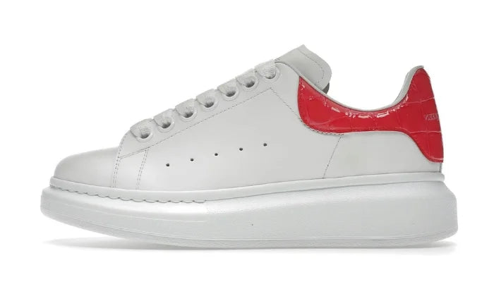 Vernice Oversize Rosa Goffrato Croco