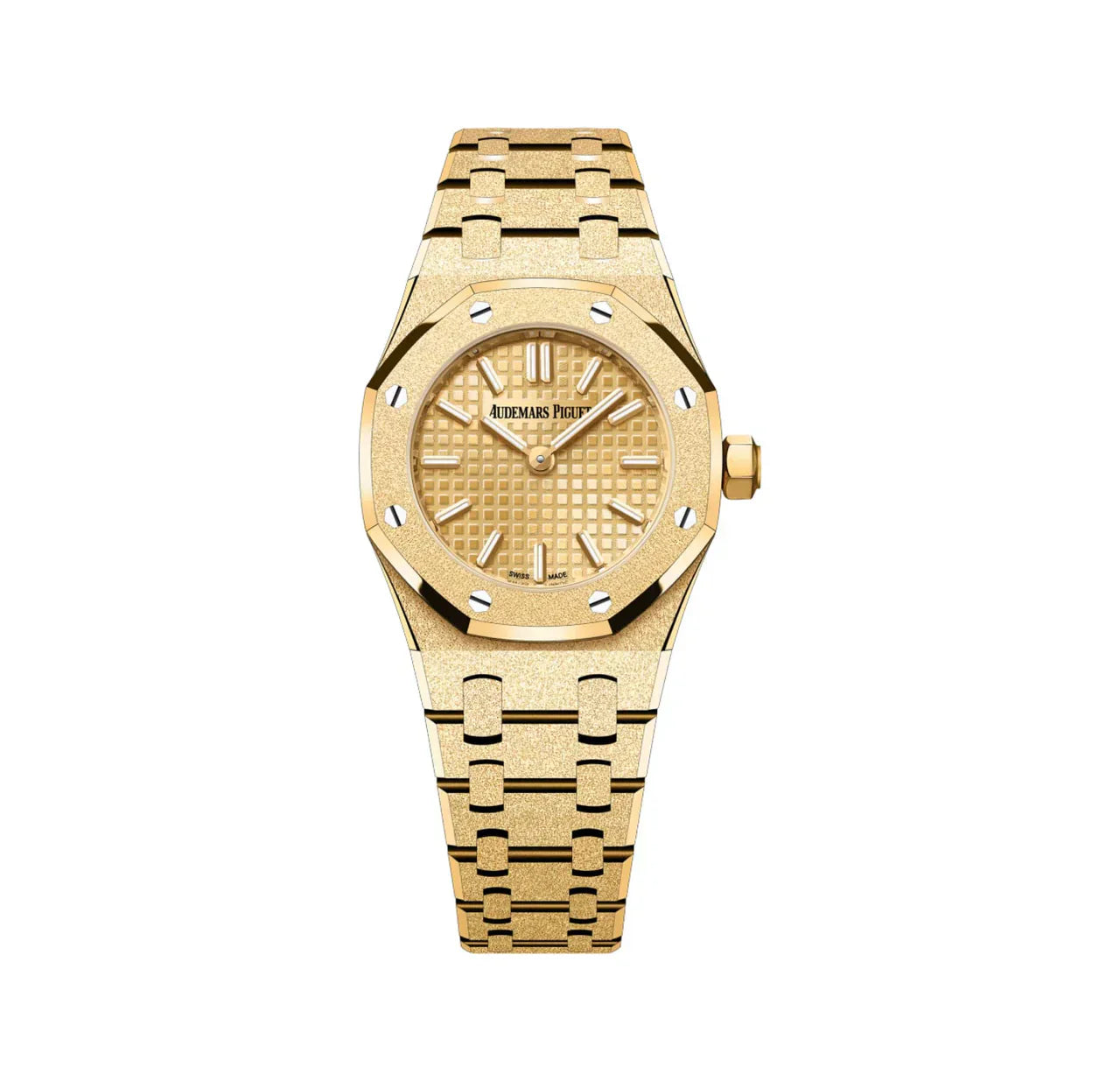 Royal Oak 67630BA.GG.1312BA.01 'Mini' Frosted Yellow Gold Quartz