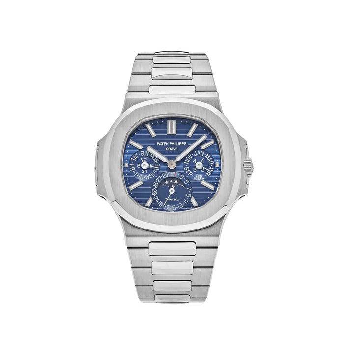 Nautilus 5740/1G-001 'Tiffany & Co.' Calendário Perpétuo Fase da Lua Ouro Branco Mostrador Azul (2019)