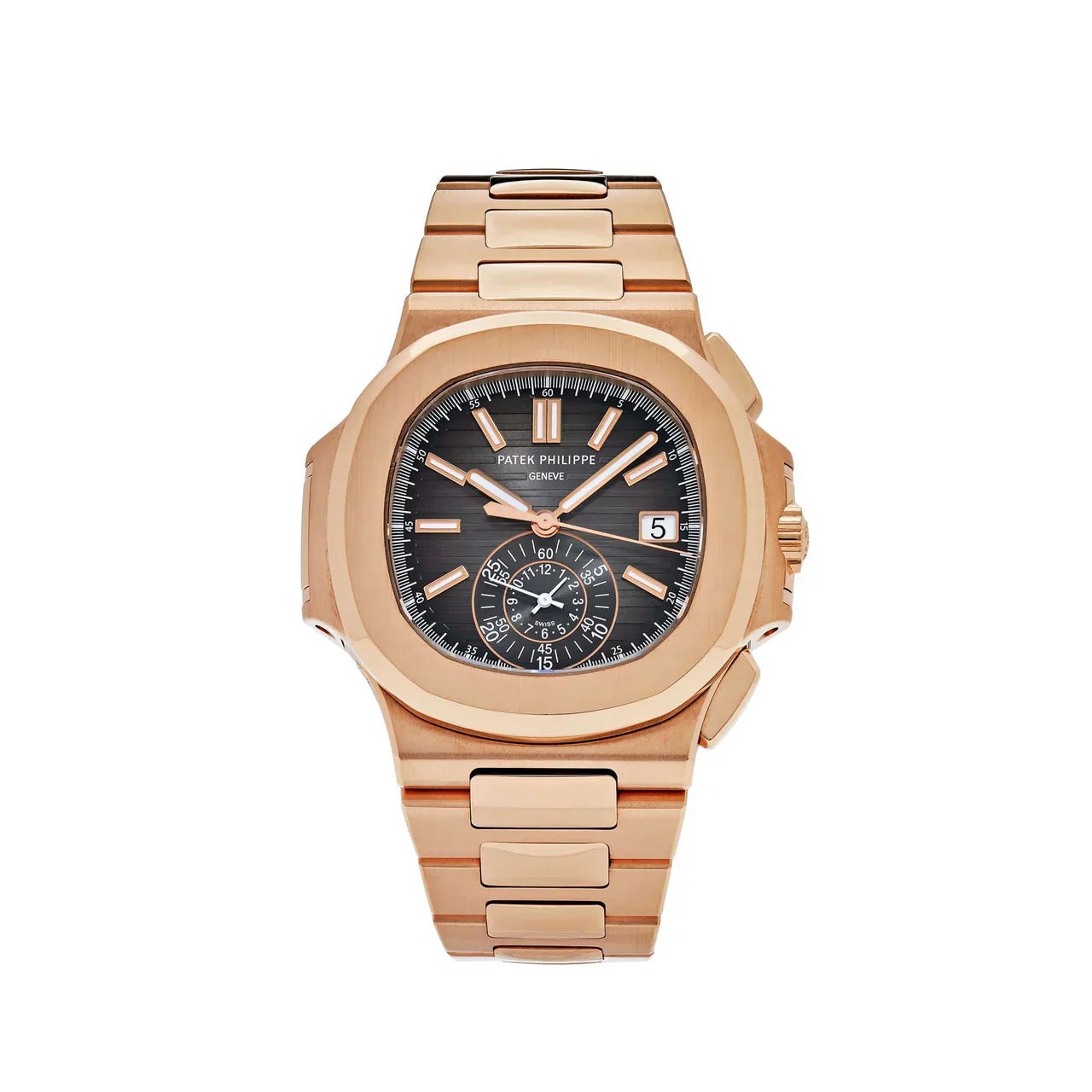Nautilus 5980/1R-001 Flyback Chronograph Date Rose Gold Black Dial